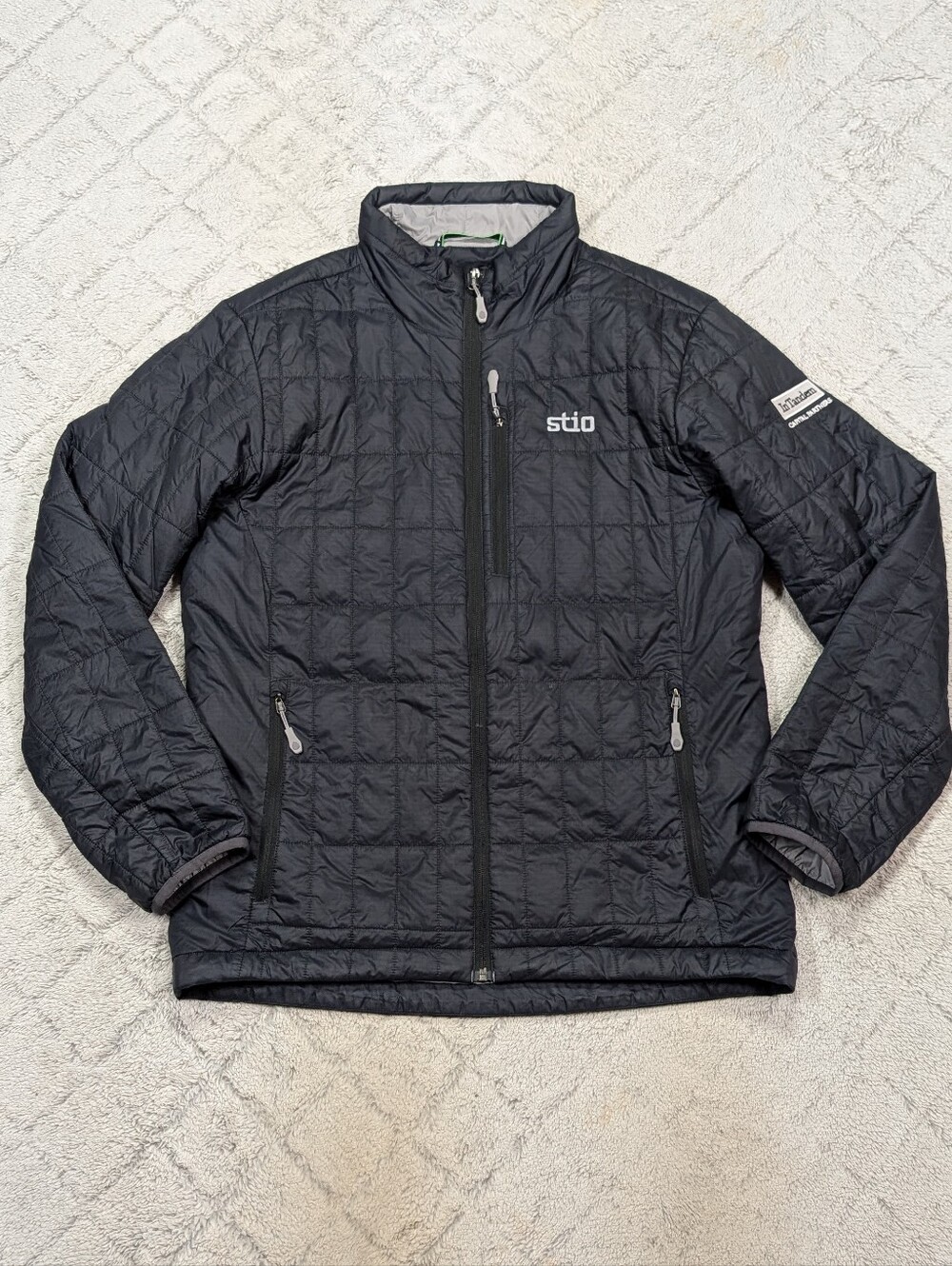 Stio Jacket Mens M Black Azura Insulated Quilted Performance Hike Outdoor Light
